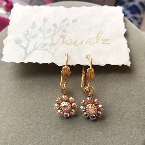 Hand made beautiful gold coat earrings